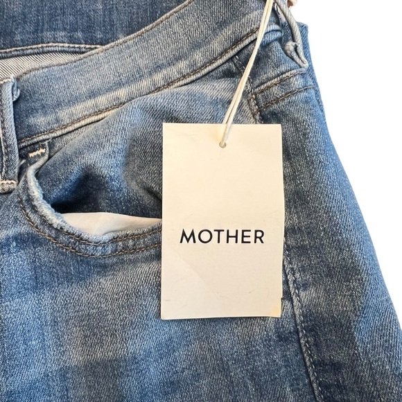 MOTHER - NWT The Dropout Fray ShakeWell  Mid Rise Boyfriend Raw Hem Jeans Sz 27 - Picture 6 of 9